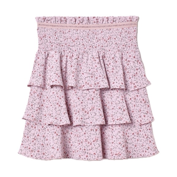 H&M Dresses & Skirts - H&M Women’s Crêped Tiered Floral Skirt Light Purple Small